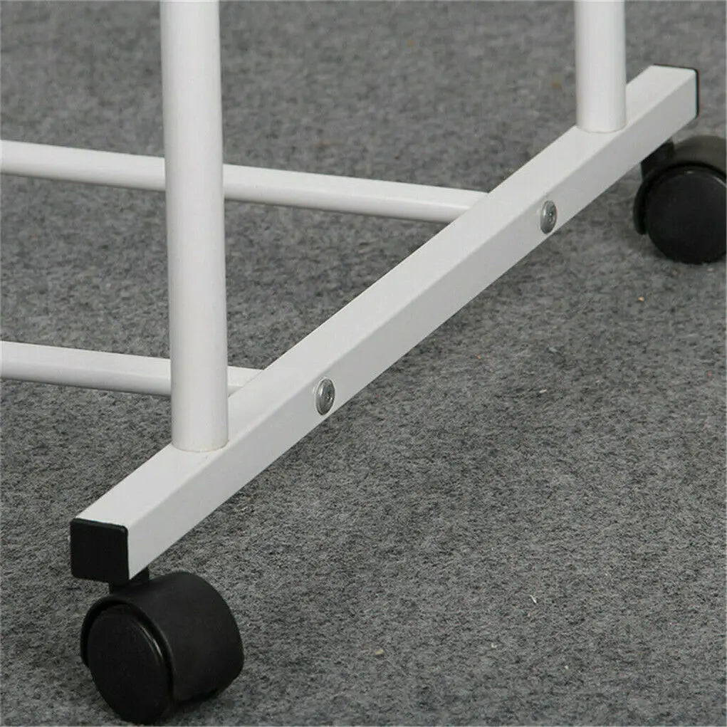 Stylish 1.5M Double Rail Clothes Rack with Wheels - Versatile Storage Solution for Home and Boutique